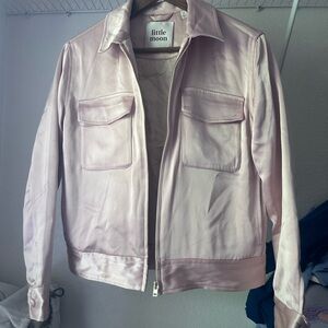 Little Moon Blush Satin Jacket